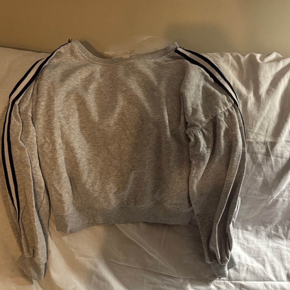 Garage Gray Sweatshirt with Black Stripes - Picture 1 of 1